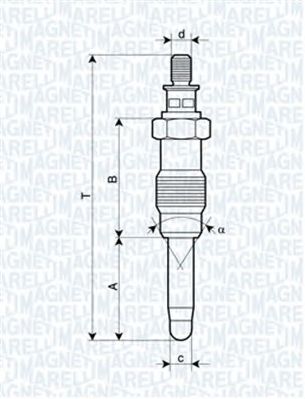 MAGNETI MARELLI 062587001304 -  Свеча накаливания